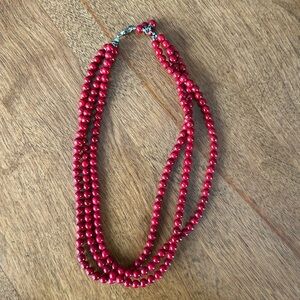 Red beaded choker